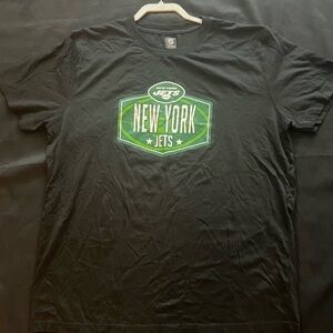 NFL New York Jets Black and Green Short‎ Sleeve Tee